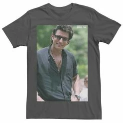 Licensed Character Men's Jurassic Park Jeff Goldblum Smile Poster Style Tee Red -Licensed Character Shop unnamed file 21448