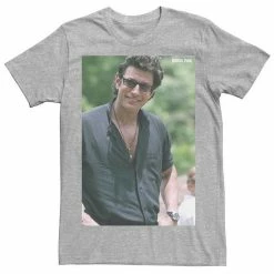 Licensed Character Men's Jurassic Park Jeff Goldblum Smile Poster Style Tee Red -Licensed Character Shop unnamed file 21452