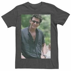 Licensed Character Men's Jurassic Park Jeff Goldblum Smile Poster Style Tee Red -Licensed Character Shop unnamed file 21454