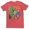 Licensed Character Men's Jurassic Park Vintage Characters Life Finds A Way Tee Red -Licensed Character Shop unnamed file 21457