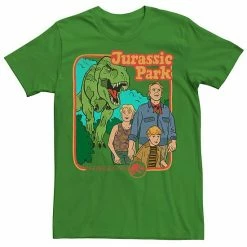 Licensed Character Men's Jurassic Park Vintage Characters Life Finds A Way Tee Red -Licensed Character Shop unnamed file 21459