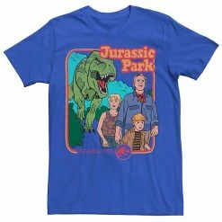 Licensed Character Men's Jurassic Park Vintage Characters Life Finds A Way Tee Red -Licensed Character Shop unnamed file 21460