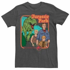 Licensed Character Men's Jurassic Park Vintage Characters Life Finds A Way Tee Red -Licensed Character Shop unnamed file 21461