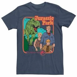 Licensed Character Men's Jurassic Park Vintage Characters Life Finds A Way Tee Red -Licensed Character Shop unnamed file 21463