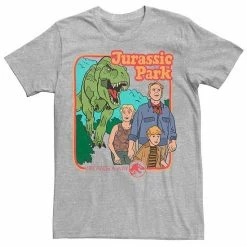 Licensed Character Men's Jurassic Park Vintage Characters Life Finds A Way Tee Red -Licensed Character Shop unnamed file 21464