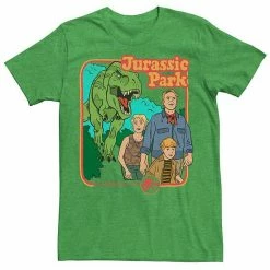 Licensed Character Men's Jurassic Park Vintage Characters Life Finds A Way Tee Red -Licensed Character Shop unnamed file 21466