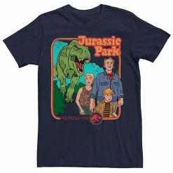Licensed Character Men's Jurassic Park Vintage Characters Life Finds A Way Tee Red -Licensed Character Shop unnamed file 21467