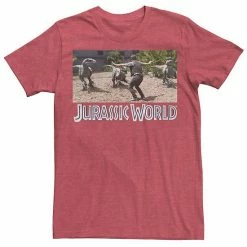 Licensed Character Men's Jurassic World Owen Raptor Pack Trainer Graphic Tee Navy Heather