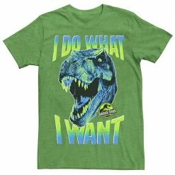 Licensed Character Men's Jurassic Park T-Rex I Do What I Want Tee Athletic Heather -Licensed Character Shop unnamed file 21489