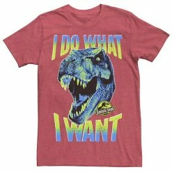 Licensed Character Men's Jurassic Park T-Rex I Do What I Want Tee Athletic Heather -Licensed Character Shop unnamed file 21490