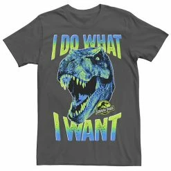 Licensed Character Men's Jurassic Park T-Rex I Do What I Want Tee Athletic Heather -Licensed Character Shop unnamed file 21491
