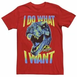 Licensed Character Men's Jurassic Park T-Rex I Do What I Want Tee Athletic Heather -Licensed Character Shop unnamed file 21495