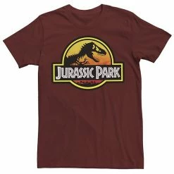 Licensed Character Men's Jurassic Park Sunset Circle Logo Outlined Tee Charcoal Heather -Licensed Character Shop unnamed file 21516