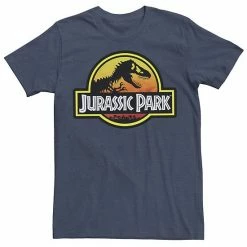 Licensed Character Men's Jurassic Park Sunset Circle Logo Outlined Tee Charcoal Heather -Licensed Character Shop unnamed file 21519