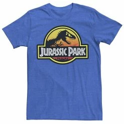 Licensed Character Men's Jurassic Park Sunset Circle Logo Outlined Tee Charcoal Heather -Licensed Character Shop unnamed file 21521