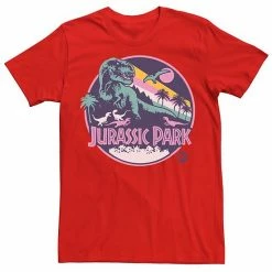 Licensed Character Men's Jurassic Park Retro Rex Scene Tee Navy