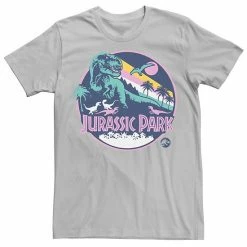 Licensed Character Men's Jurassic Park Retro Rex Scene Tee Navy -Licensed Character Shop unnamed file 21529