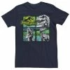 Licensed Character Men's Jurassic World Dinosaurs Group Of 3 Neon Graphic Tee Navy -Licensed Character Shop unnamed file 21541