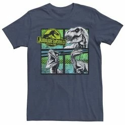Licensed Character Men's Jurassic World Dinosaurs Group Of 3 Neon Graphic Tee Navy -Licensed Character Shop unnamed file 21543