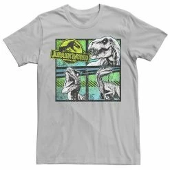 Licensed Character Men's Jurassic World Dinosaurs Group Of 3 Neon Graphic Tee Navy -Licensed Character Shop unnamed file 21546
