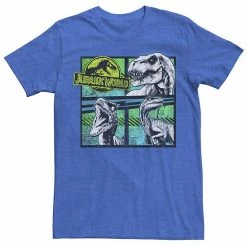 Licensed Character Men's Jurassic World Dinosaurs Group Of 3 Neon Graphic Tee Navy -Licensed Character Shop unnamed file 21550