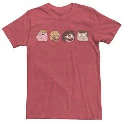 Licensed Character Men's Cartoon Network Clarence And Friends Portrait Line-Up Tee Navy Heather