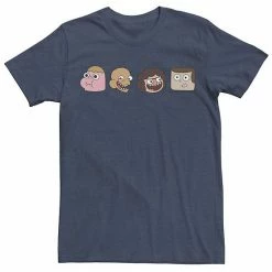 Licensed Character Men's Cartoon Network Clarence And Friends Portrait Line-Up Tee Navy Heather -Licensed Character Shop unnamed file 21608