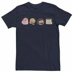 Licensed Character Men's Cartoon Network Clarence And Friends Portrait Line-Up Tee Navy Heather -Licensed Character Shop unnamed file 21612