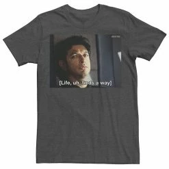 Licensed Character Men's Jurassic Park Life Finds A Way Goldblum Jeff Stare Tee Red Heather -Licensed Character Shop unnamed file 21632