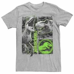 Licensed Character Men's Jurassic World Two Raptor T-Rex Camo Scratch Tee Red Heather -Licensed Character Shop unnamed file 21654