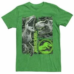 Licensed Character Men's Jurassic World Two Raptor T-Rex Camo Scratch Tee Red Heather -Licensed Character Shop unnamed file 21655