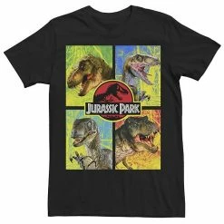 Licensed Character Men's Jurassic Park Four Dinosaur Faces Tee Kelly Heather -Licensed Character Shop unnamed file 21667