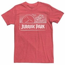 Licensed Character Men's Jurassic Park Spray Painted Stencil Logo Tee Black