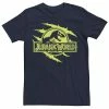 Licensed Character Men's Jurassic World Neon T-Rex Fossil Logo Tee Navy -Licensed Character Shop unnamed file 21752