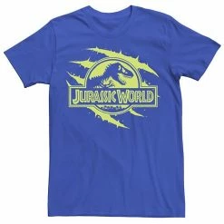 Licensed Character Men's Jurassic World Neon T-Rex Fossil Logo Tee Navy -Licensed Character Shop unnamed file 21759