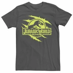 Licensed Character Men's Jurassic World Neon T-Rex Fossil Logo Tee Navy -Licensed Character Shop unnamed file 21761