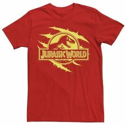Licensed Character Men's Jurassic World Neon T-Rex Fossil Logo Tee Navy -Licensed Character Shop unnamed file 21762