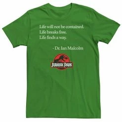 Licensed Character Men's Jurassic Park Life Finds A Way Quote Tee Royal -Licensed Character Shop unnamed file 21769