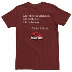 Licensed Character Men's Jurassic Park Life Finds A Way Quote Tee Royal -Licensed Character Shop unnamed file 21770