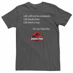 Licensed Character Men's Jurassic Park Life Finds A Way Quote Tee Royal -Licensed Character Shop unnamed file 21772