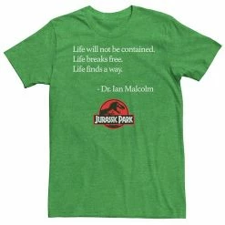 Licensed Character Men's Jurassic Park Life Finds A Way Quote Tee Royal -Licensed Character Shop unnamed file 21774