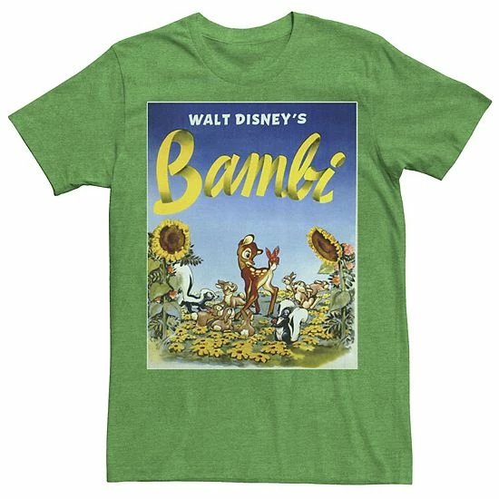 Licensed Character Men's Disney Bambi Sunflower Poster Tee Charcoal 12 Licensed Character Men's Disney Bambi Sunflower Poster Tee Charcoal - Image 10