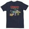 Licensed Character Men's Courage The Cowardly Dog Scene Logo Tee Cardinal