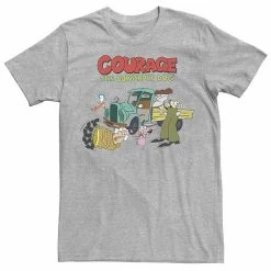 Licensed Character Men's Courage The Cowardly Dog Scene Logo Tee Cardinal -Licensed Character Shop unnamed file 21859