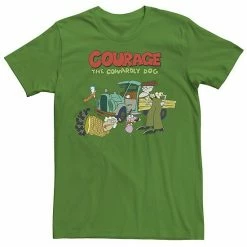 Licensed Character Men's Courage The Cowardly Dog Scene Logo Tee Cardinal -Licensed Character Shop unnamed file 21861