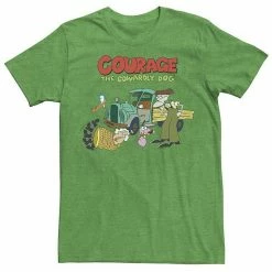 Licensed Character Men's Courage The Cowardly Dog Scene Logo Tee Cardinal -Licensed Character Shop unnamed file 21862