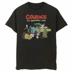 Licensed Character Men's Courage The Cowardly Dog Scene Logo Tee Cardinal -Licensed Character Shop unnamed file 21863