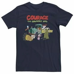Licensed Character Men's Courage The Cowardly Dog Scene Logo Tee Cardinal -Licensed Character Shop unnamed file 21865