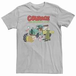 Licensed Character Men's Courage The Cowardly Dog Scene Logo Tee Cardinal -Licensed Character Shop unnamed file 21867