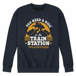 Licensed Character Men's Yellowstone Train Station Sweatshirt Black -Licensed Character Shop unnamed file 2230